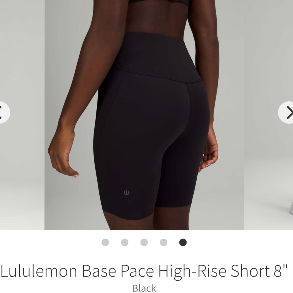 lululemon athletica Women's Black Base Pace Shorts size 4 🖤🖤🖤🖤